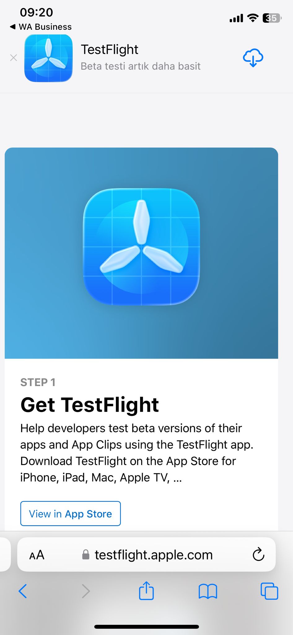 TestFlight İndirme